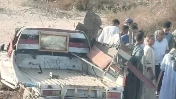 مصرع شخصين وإصابة 9 في انقلاب سيارة بالطريق الصحراوي بالأقصر