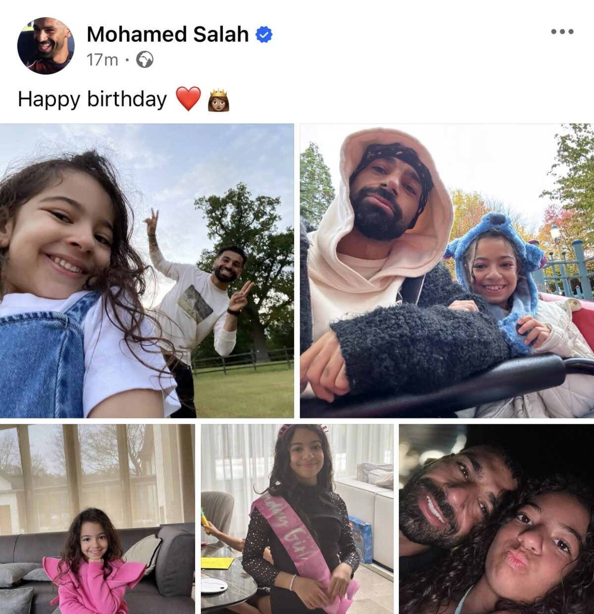 بالصور.. محمد صلاح يحتفل بعيد ميلاد ابنته مكة بعد رباعية طرابزون سبور